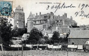 Bretagne, Ille et Vilaine (35), Chateaugiron: a kastély külső képe - 1904-es képeslap alkotó: Unbekannt