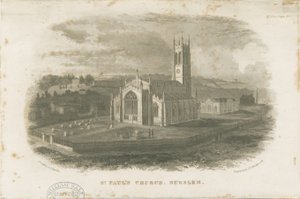 Burslem – Szent Pál templom: acélmetszet, és [c 1830] alkotó: Unbekannt