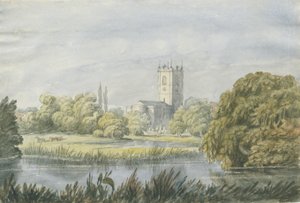 Burton-upon-Trent - "Régi" templom: akvarell festmény, nd [?XIX. század] alkotó: Unbekannt