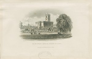 Burton-upon-Trent – St. Modwens templom: acélmetszet, és [?XIX. század] alkotó: Unbekannt