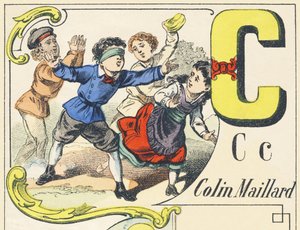 C : colin-maillard – Games Alphabet, 1890 körül (illusztráció) alkotó: Unbekannt
