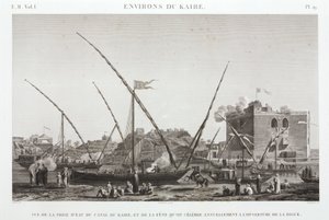 A Kairói-csatorna gátjának éves megnyitásának ünneplése, Egyiptom, 1798 körül alkotó: Unbekannt