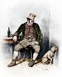 Charles Dickens "Oliver Twist": Bill Sykes portréja 1812. február 7. - 1870. június 9. Illusztráció: Frederick Barnard (angol illusztrátor 1846-1896) alkotó: Unbekannt