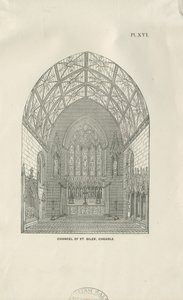 Cheadle – St. Giles" templom: fametszet, és [XIX. század] alkotó: Unbekannt