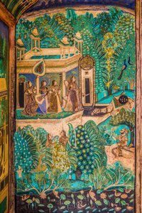 Chittra Sala udvar virtuóz szép festményekkel, Taragarh-erőd, Bandi, Bandi, Rajasthan, India, Ázsia (fotó) alkotó: Unbekannter Künstler