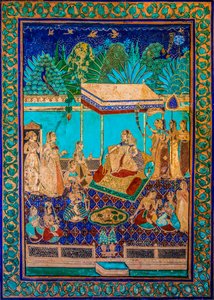 Chittra Sala udvar virtuóz szép festményekkel, Taragarh-erőd, Bandi, Bandi, Rajasthan, India, Ázsia (fotó) alkotó: Unbekannter Künstler