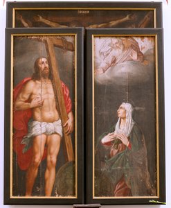 Templom (Eglise Saint-martin). Belső. Triptich. A keresztre feszítés. alkotó: Unbekannter Künstler