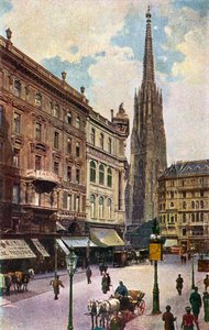 Szent István templom Bécsben, 19. század vége/20. század eleje (nyomtatás) alkotó: Unbekannter Künstler