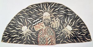 Fekete bársony borítású hímzéssel, Burgundia hercegének karjain, Dél-Hollandia, 1476 körül alkotó: Unbekannt