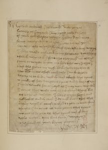 Cotton MS Vespasianus F iii fol.73 VIII. Henrik levele Thomas Wolseynak, 1518. június (toll és tinta papíron) alkotó: Unbekannter Künstler