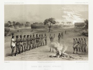 Apinage indiánok tánca, Brazília, 1843-1847 alkotó: Unbekannt