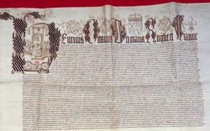 A Windsori Szerződés részlete alkotó: Unbekannt