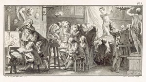 Rajzóra, illusztráció a „Tudományok szótárából”, M. de Lande, 1770 körül (litho) alkotó: Unbekannt