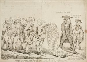 Korai-modern „The Surgeons Petition or The Barbers Triumphant”, 1797. augusztus 7. alkotó: Unbekannt