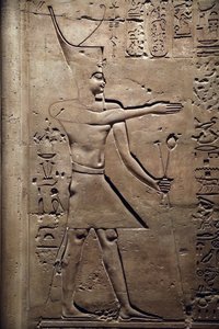 Egyiptom, Medamud, Montu templom ajtaja, Részlet, i.e. 221-205 alkotó: Unbekannter Künstler