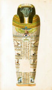 Egyiptomi szarkofág - Illusztráció Egyiptom atlaszából alkotó: Unknown