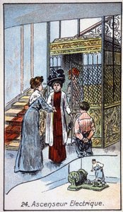 Elektromos lift, 1910 körüli (illusztráció) alkotó: Unbekannter Künstler