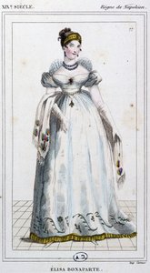 Elisa Bonaparte Baciocchi, 1810 körül (metszet) alkotó: Unbekannter Künstler