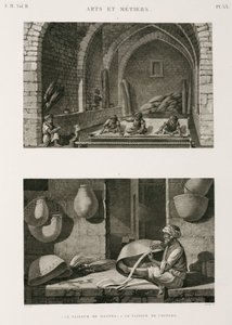 Gyártás, Egyéb gyékénykészítők és kosárfonók, Egyiptom, 1798 alkotó: Unbekannt