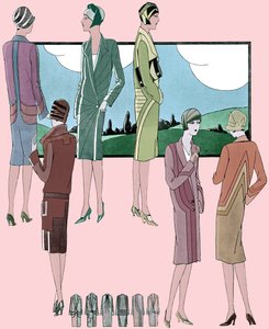 Divat: könnyű kabátok 1928 tavaszán alkotó: Unbekannter Künstler