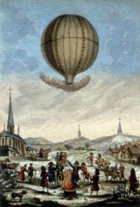 Az első Montgolfier léggömbfelszállás Annonayban alkotó: Unbekannter Künstler