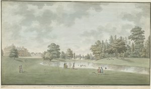 Fisherwick Hall: vízfestmény, 1786 alkotó: Unbekannt