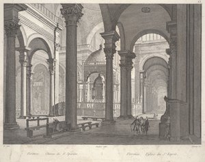 Firenze: Szentlélek-templom (Florence. Church of S. Spirito) alkotó: Unbekannter Künstler