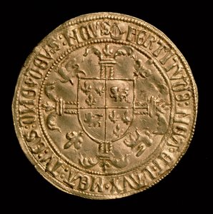 Francia Károly, Aquitánia hercege (1433-1477) Or-erődje hátoldalon címerrel, Bordeaux-ban ütve alkotó: Unbekannt