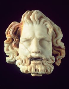 Szökőkútfej Óceánosz feje formájában, Pompei (márvány) alkotó: Unbekannt