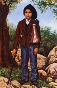 Francisco Marto, aki 1917-ben látta Szűz Máriát Fatimában, 1920-1930 körül (képeslap) alkotó: Unbekannter Künstler