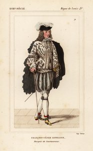 Francois-Cesar Letellier, Courtanvaux márki, tudós és katona, a Tudományos Akadémia tagja. alkotó: Unbekannter Künstler