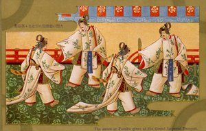 Fuzoku tánc, a nagy császári bankett, Japán alkotó: Unbekannter Künstler