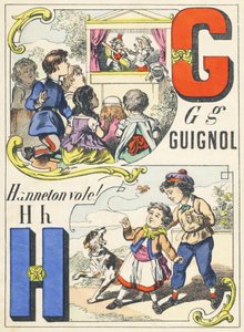 G H: Guignol, Cockchafer repül! - Játékábécé, 1890 körül (illusztráció) alkotó: Unbekannt