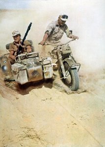 Német katonák (Afrikakorps) a líbiai hadjárat alatt alkotó: Unbekannter Künstler