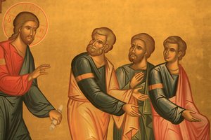 Görög ortodox templom freskó : Krisztus színeváltozása után Thessalonique Grece alkotó: Unbekannt