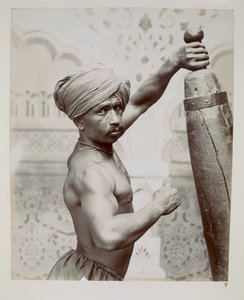A Bombay Theatre of Varieties tornásza a londoni Indiai és Ceyloni Kiállításon alkotó: Unbekannter Künstler