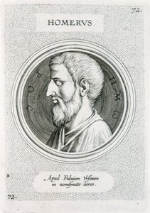 HOMER (Kr. e. 9. század). Görög író (metszet) alkotó: Unbekannter Künstler
