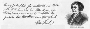 Edmund Burke kézírása és aláírása (toll és tinta papíron) alkotó: Unbekannt