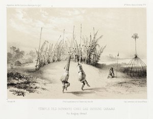 A carajas indiánok fejdíszes temploma, Brazília, 1843-1847 alkotó: Unbekannt