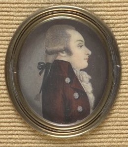 Gentleman profilban (Wolfgang Amadeus Mozart?) alkotó: Unbekannter Künstler