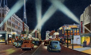 Hollywood boulevard at night California alkotó: Unbekannter Künstler