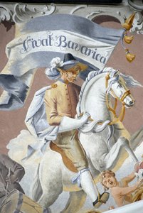 Horseback Rider, Fresco, Baviere, Németország. alkotó: Unbekannter Künstler