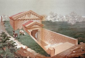 Poitiers-i Hypogee Martyrium, 1880 körül (litográfia) alkotó: Unbekannter Künstler