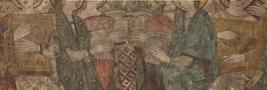 Belső. Északi átkelőhely. Oltár (Altar de las pinturas murales). Eredeti a főkápolnából. Falfestmények (freskó?). Részlet. 14. század vége. alkotó: Unbekannt