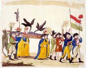 A francia forradalmat ábrázoló olasz illusztráció 1795 alkotó: Unbekannter Künstler