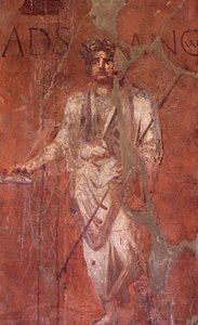 Olaszország: Pompei régészeti lelőhelye a Vezúv lábánál: Fali freskó alkotó: William M. Timlin