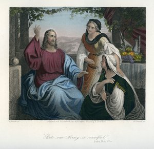 Jézus Mária és Márta házában - Biblia, Újszövetség alkotó: Unbekannter Künstler