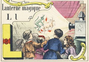 L: varázslámpás – Játékábécé, 1890 körül (illusztráció) alkotó: Unbekannt