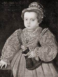 Lady Arbella Stuart gyerekként, a The Girl Through the Agesből, 1933-ban (litho) alkotó: Unbekannt