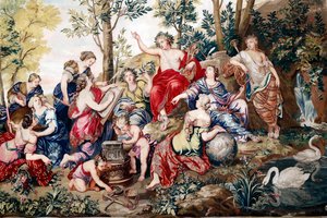 A Parnasszus. (gobelin) alkotó: Unbekannter Künstler
